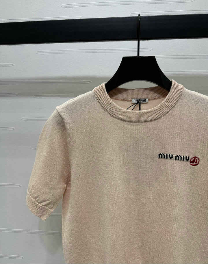 SOFT KNIT LOGO SHORT-SLEEVE SWEATER