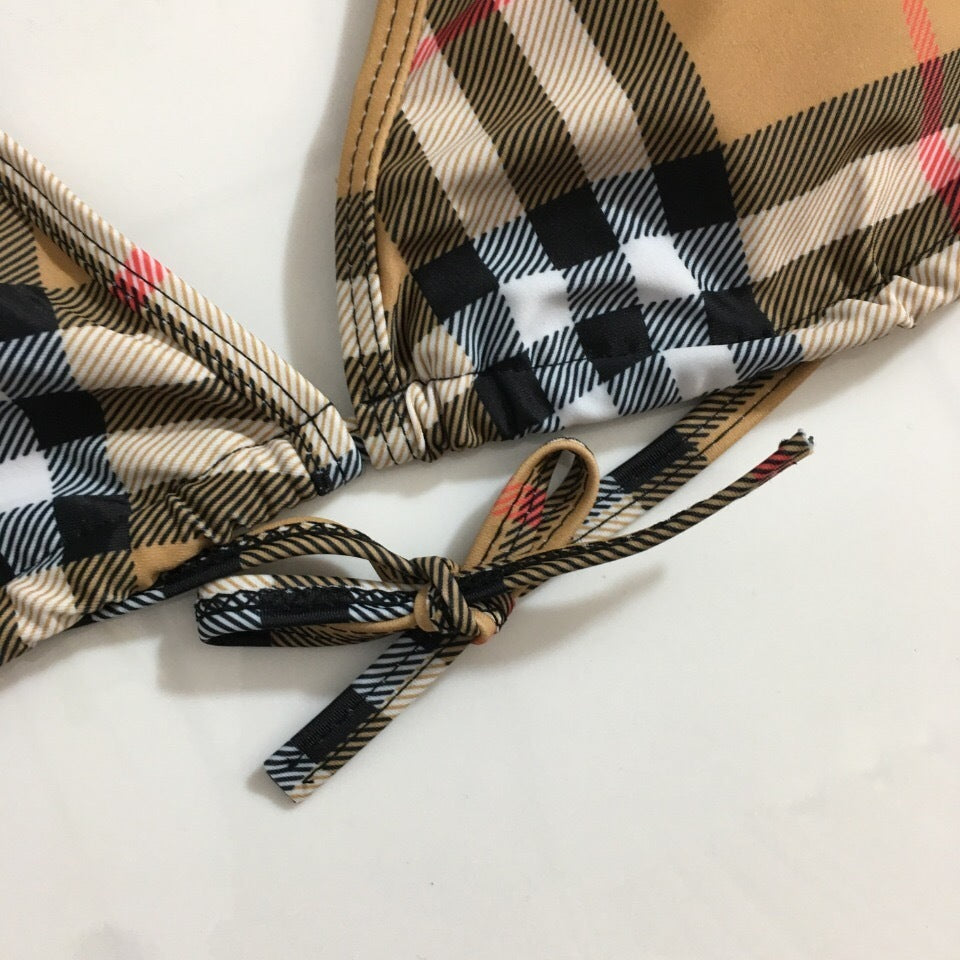 CLASSIC CHECK STRING BIKINI SET
