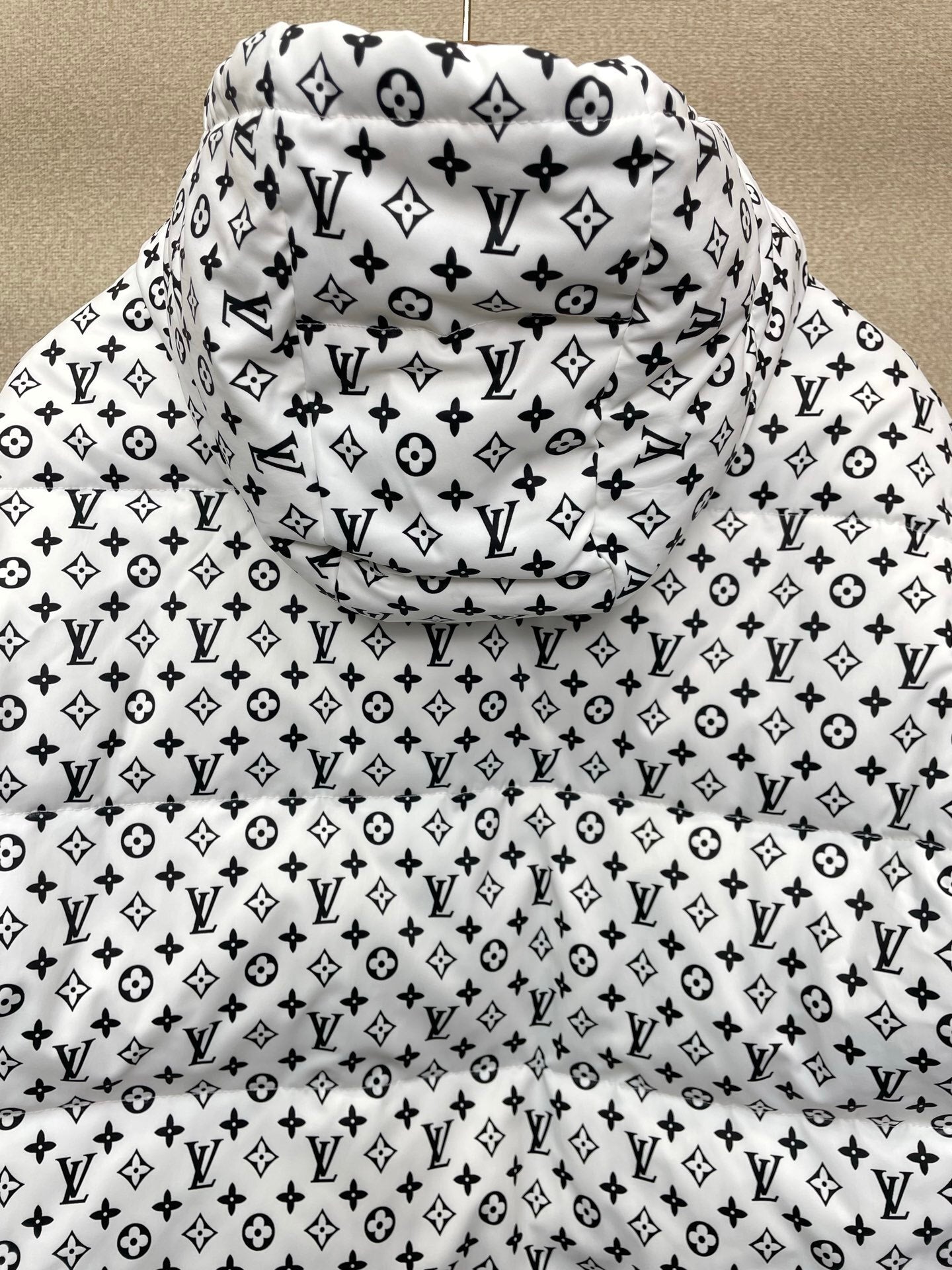 ALL-OVER MONOGRAM PADDED ZIP HOODIE