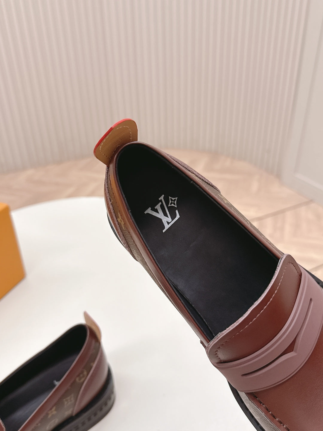 BROWN MONOGRAM CLASSIC PENNY LOAFERS