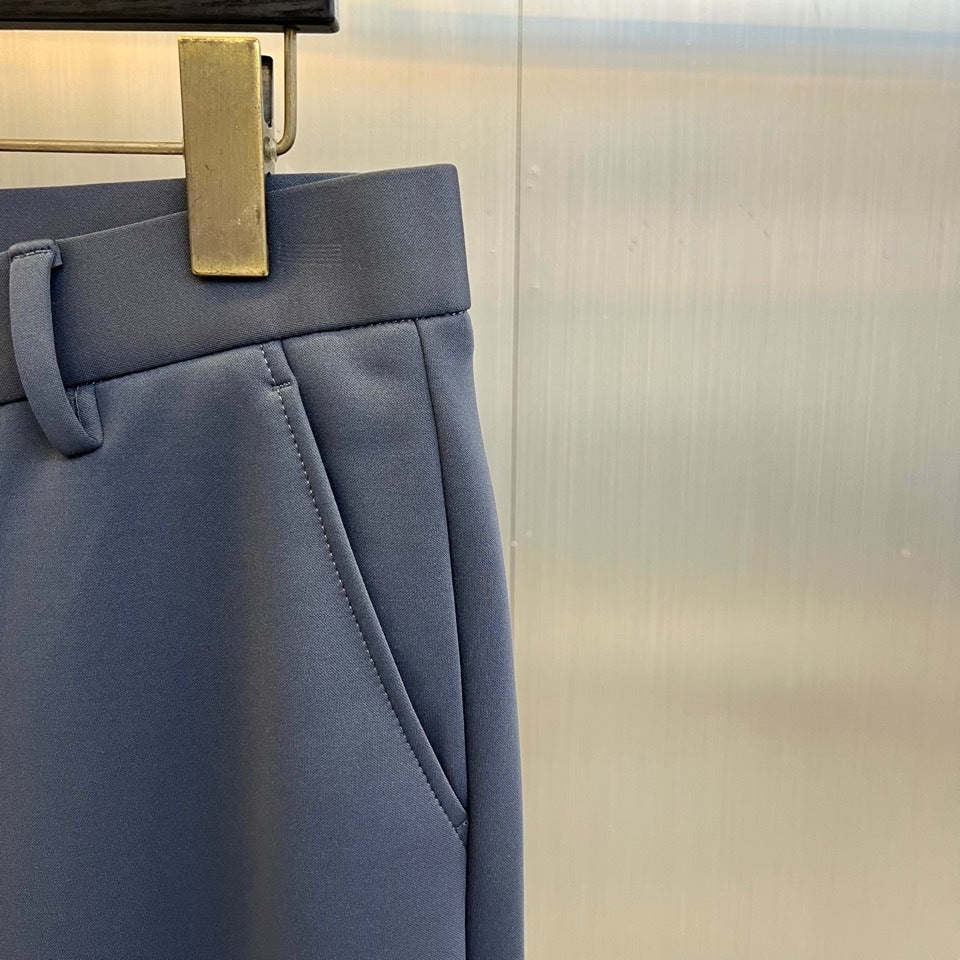 SLIM FIT NAVY TAILORED TROUSERS