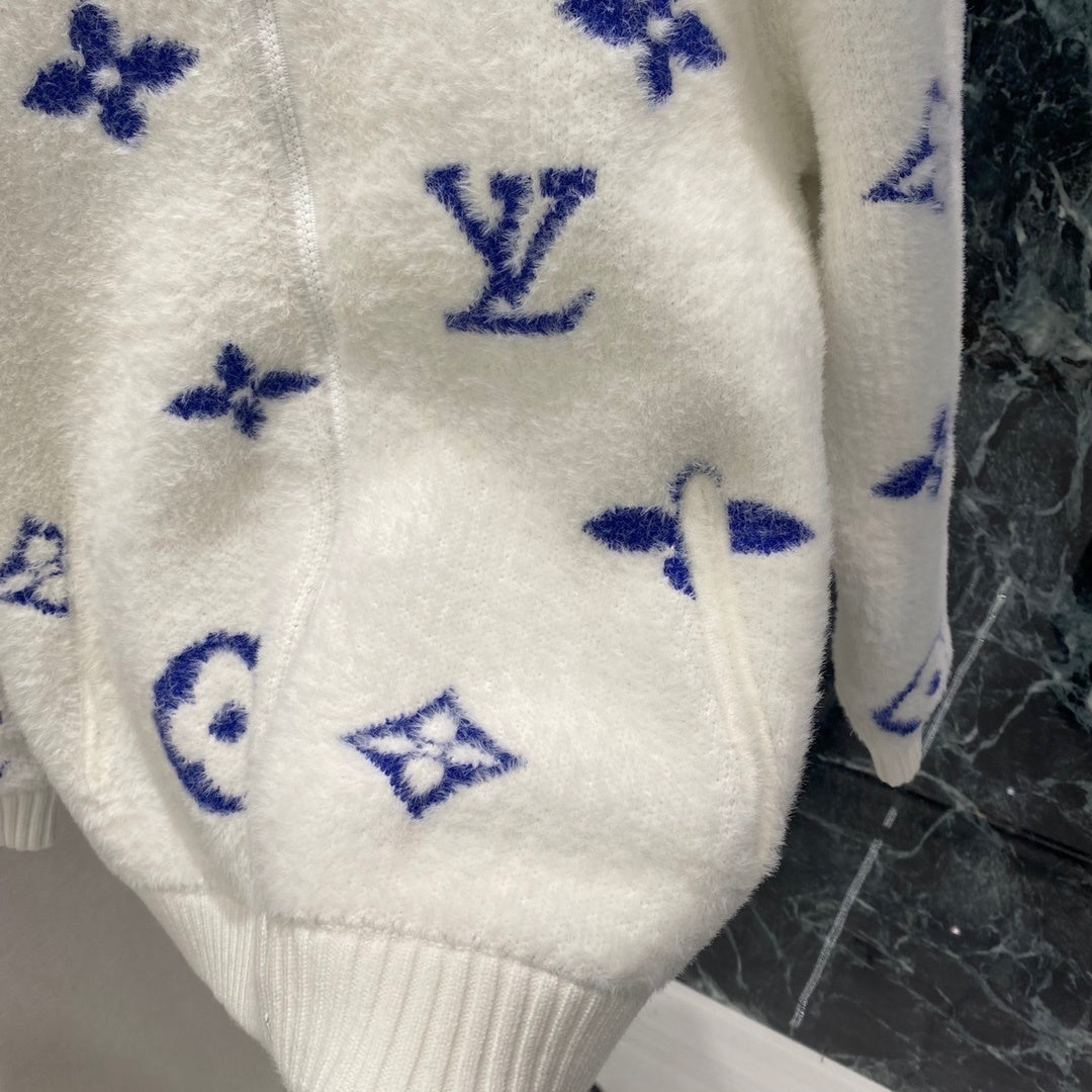 HOODED ZIP-UP KNIT JACKET