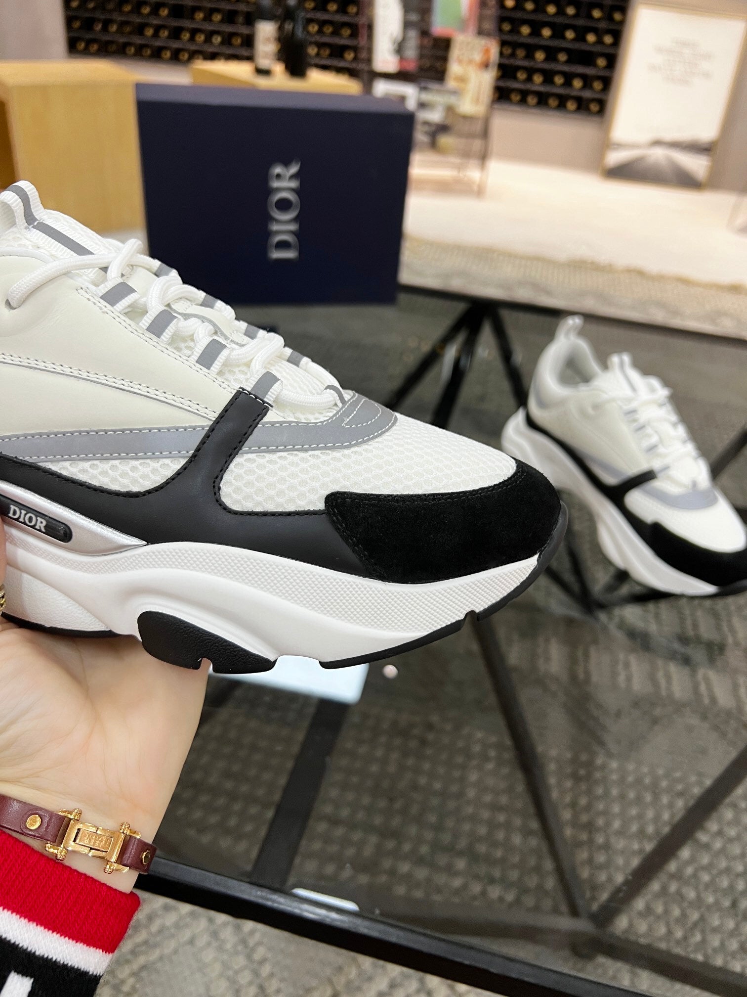 MONOCHROME CHUNKY TRAINER SNEAKERS