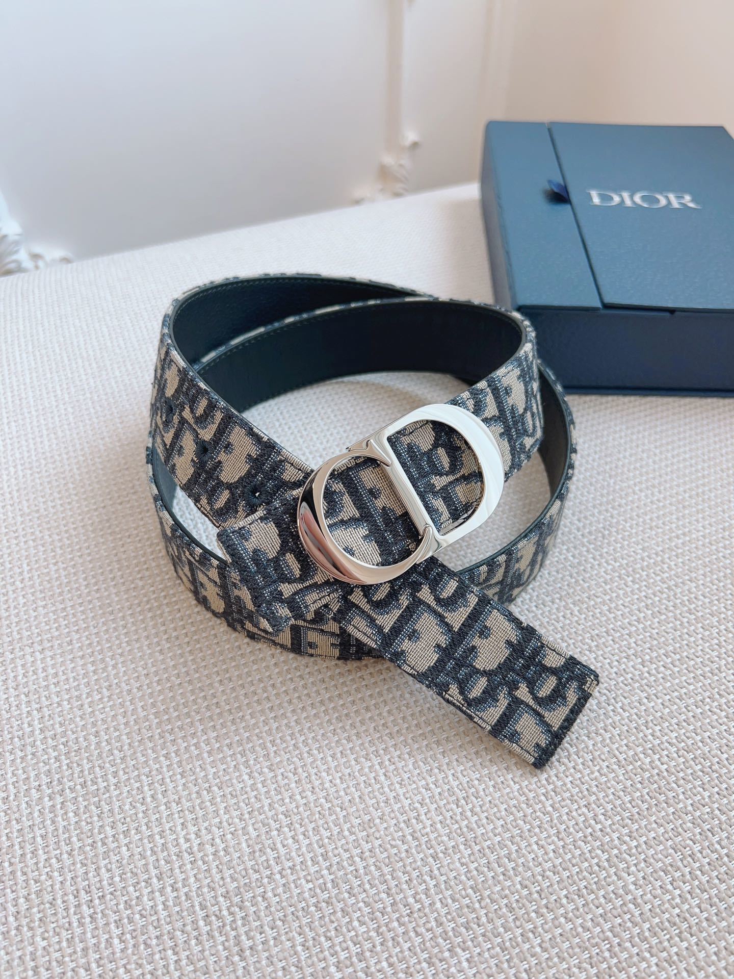 SIGNATURE CANVAS BELT – SILVER BUCKLE EDITION