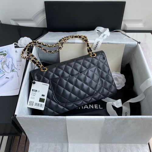 BLACK QUILTED FLAP
