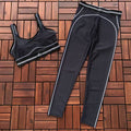 CONTRAST TRIM SPORTS BRA & LEGGINGS SET