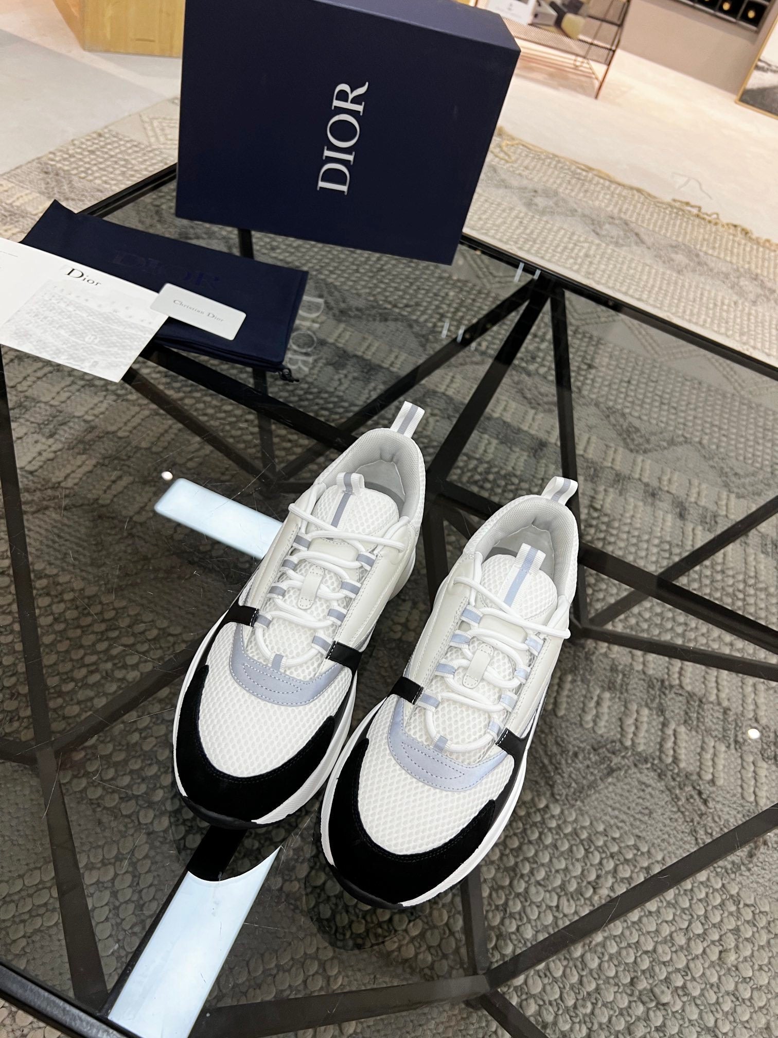 MONOCHROME CHUNKY TRAINER SNEAKERS