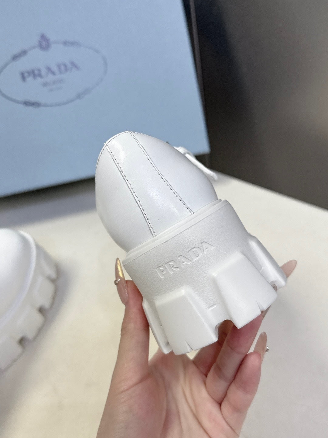 WHITE PLATFORM MARY JANE SHOES WITH BUCKLE STRAP