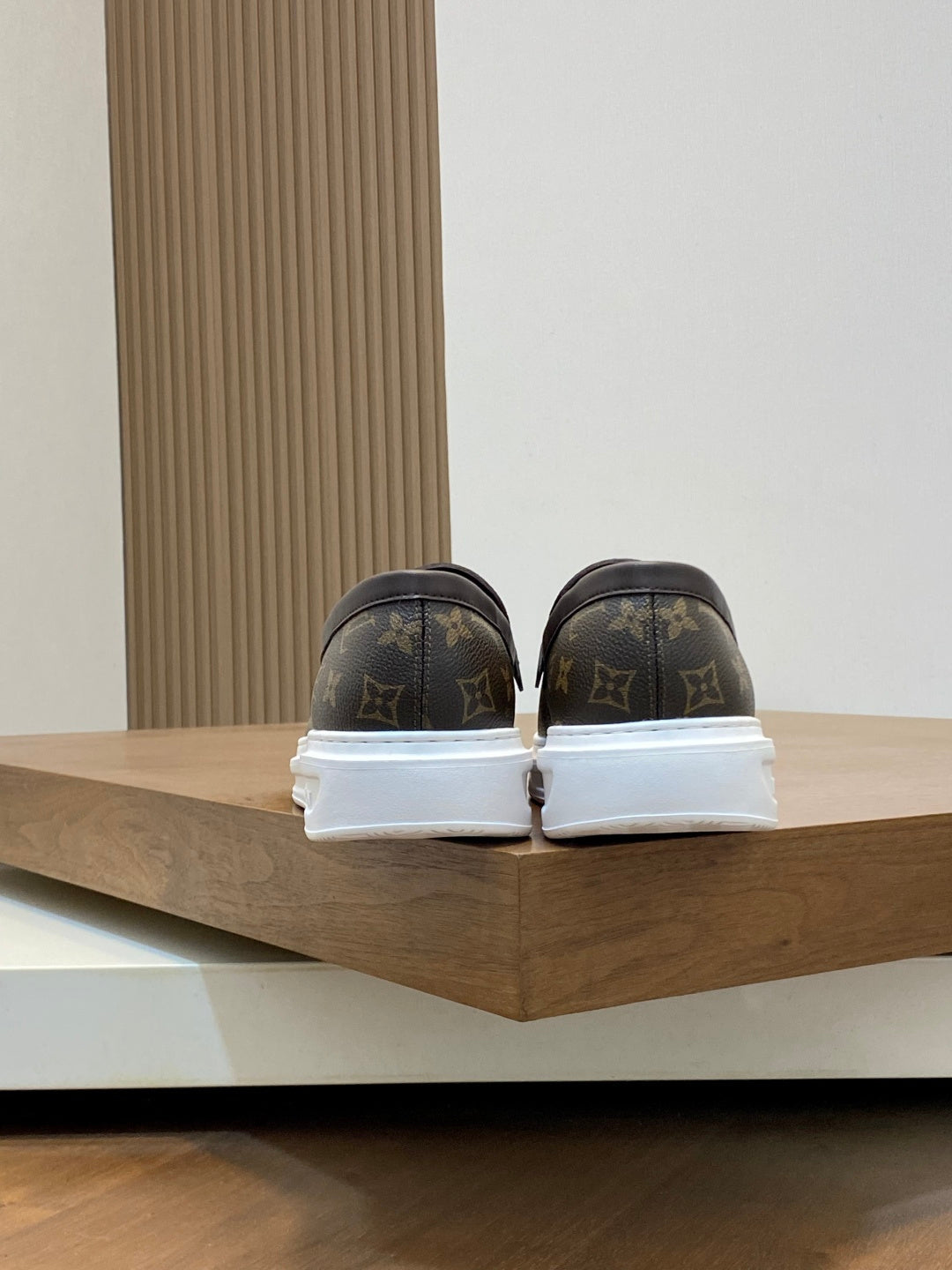 BROWN MONOGRAM LOAFERS