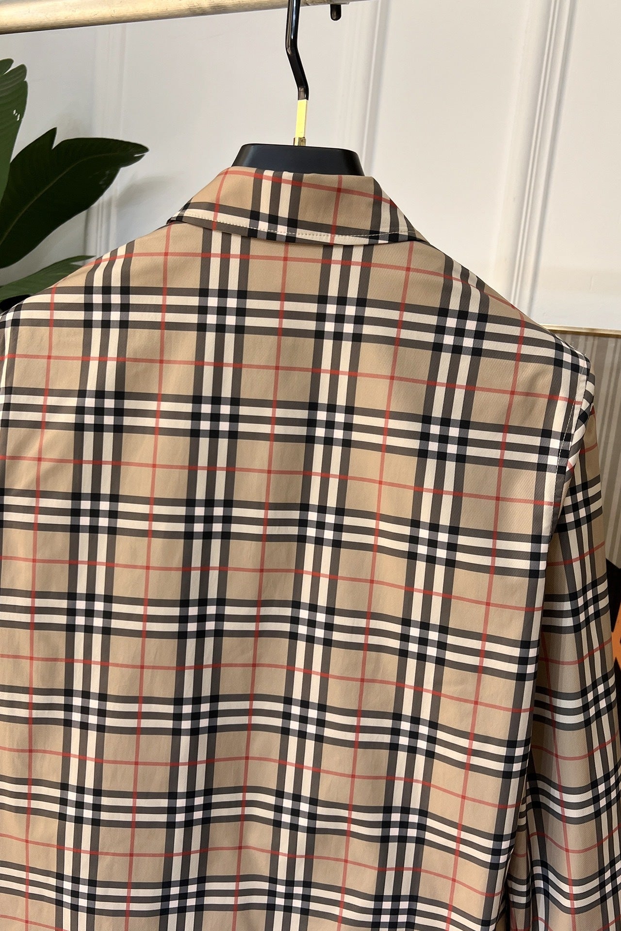 CLASSIC CHECK ZIP-UP JACKET WITH ELASTICATED CUFFS
