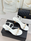 WHITE EMBELLISHED STRAPPY HEEL SANDALS