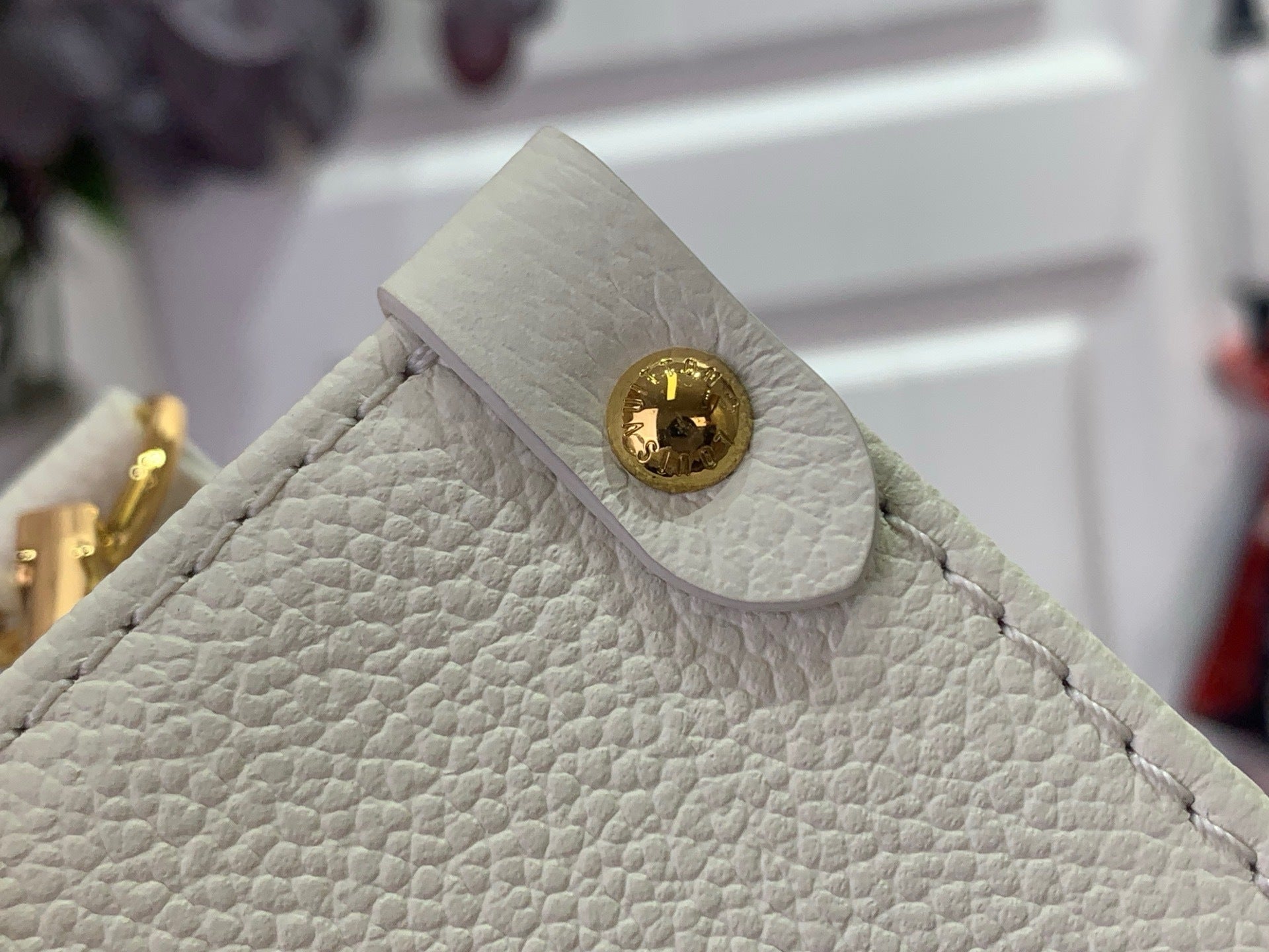 MONOGRAM DETAIL TOP HANDLE BAG