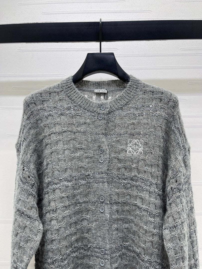 TEXTURED KNIT BUTTON CARDIGAN
