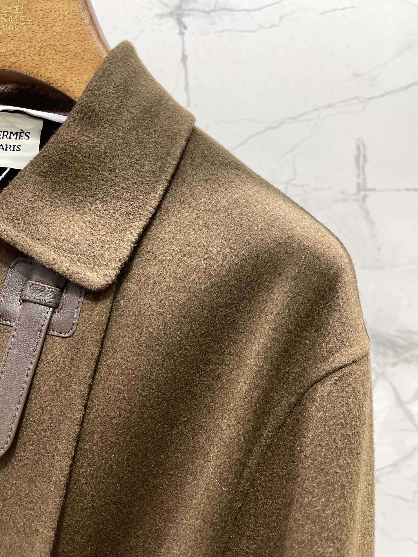 BELTED WOOL-BLEND COAT WITH ASYMMETRIC FRONT