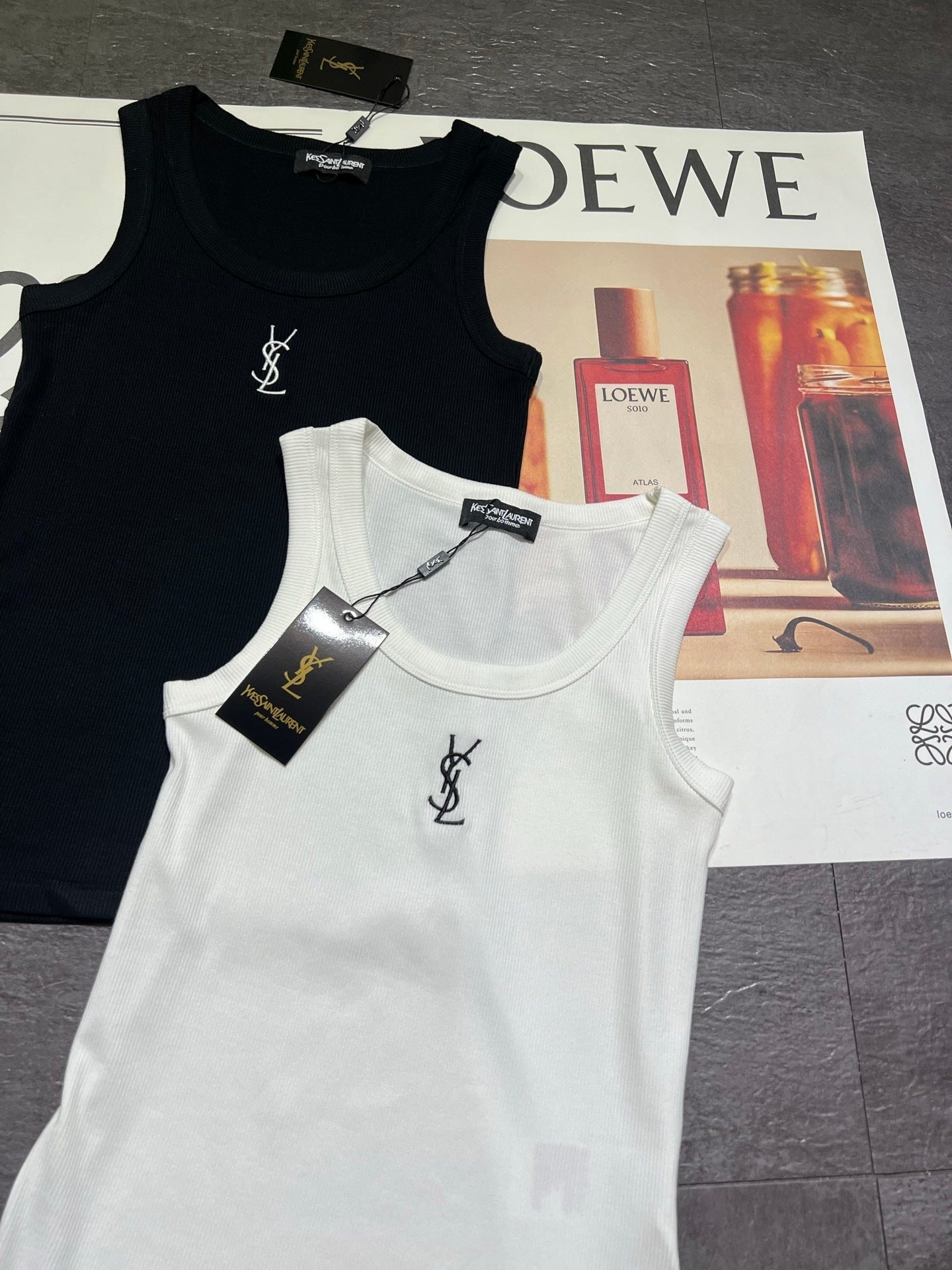 LOGO RIBBED SLEEVELESS TANK TOP