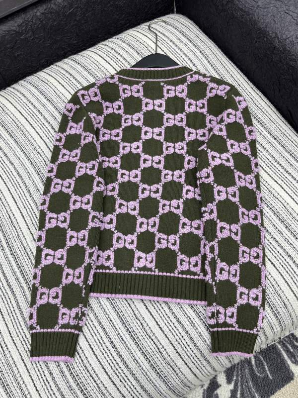 MONOGRAM BUTTON KNIT CARDIGAN
