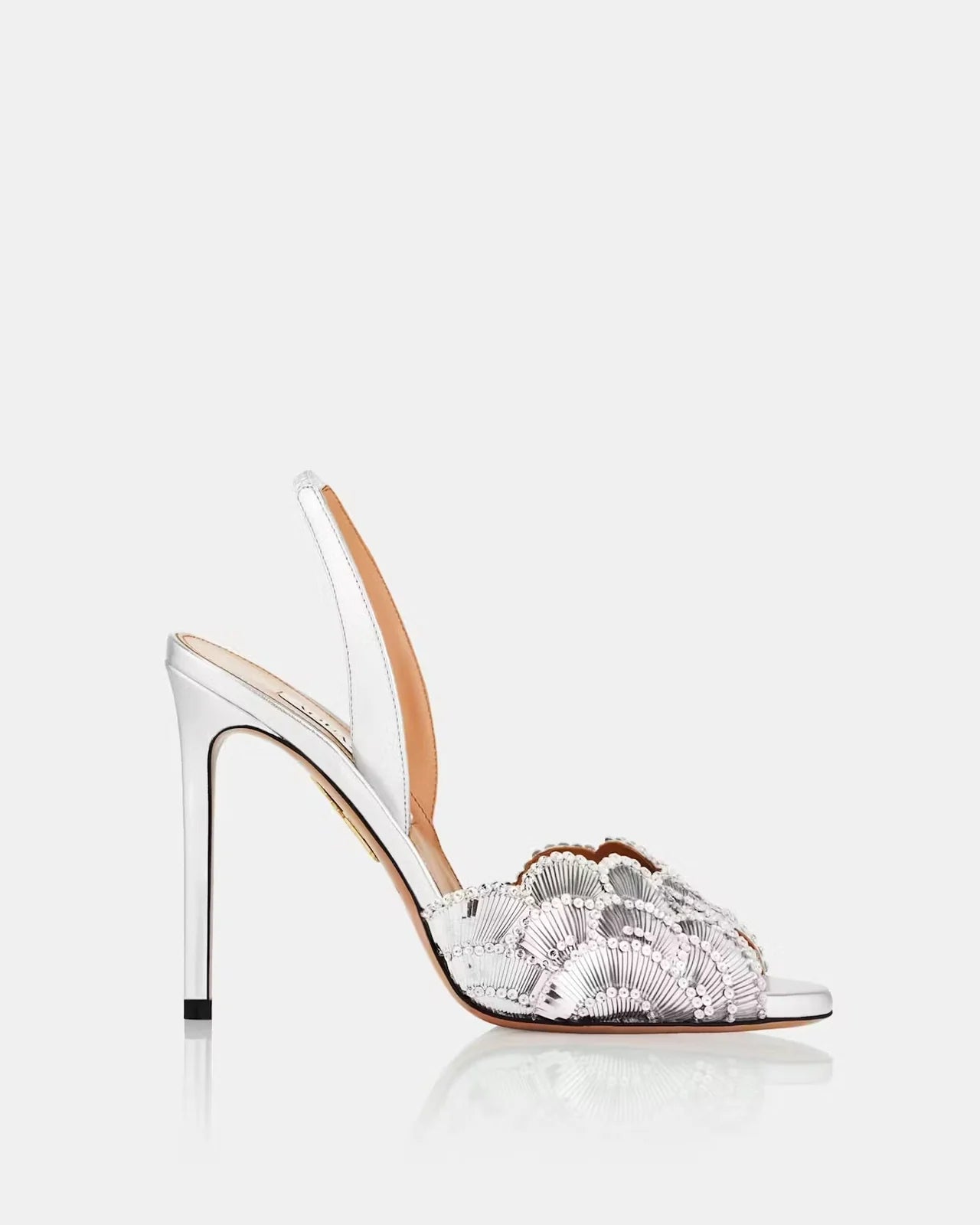 SILVER STRAP HEELS