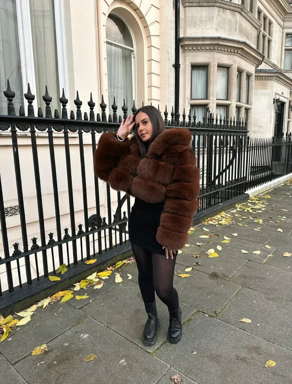OVERSIZED FUR CROPPED JACKET