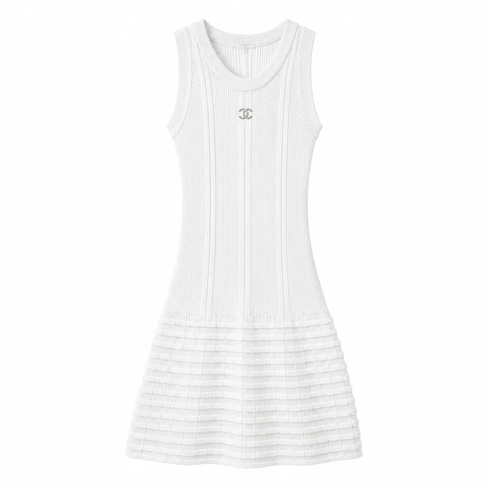CHIC RIBBED KNIT MINI DRESS