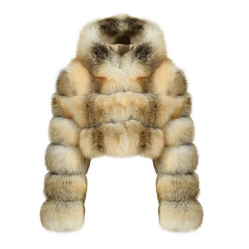 LUXURY FUR HOODED JACKET