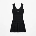 ELEGANT BLACK KNIT MINI DRESS