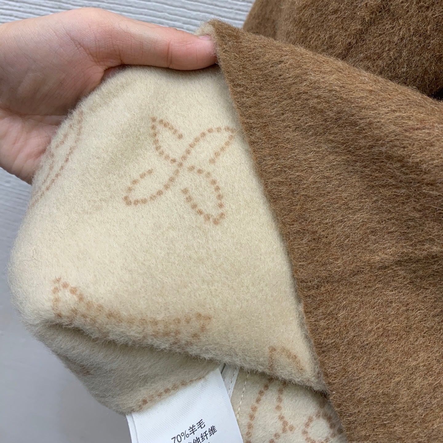 BELTED HOODED COAT WITH FUR-TRIM SLEEVES