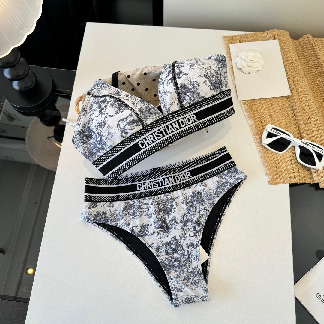 MONOCHROME LOGO BAND BIKINI SET