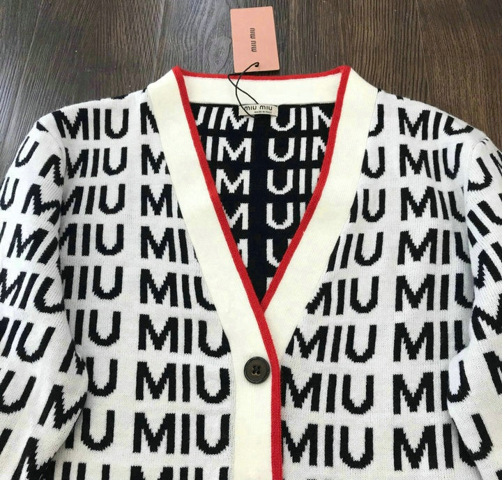 LOGO PRINT KNIT CARDIGAN
