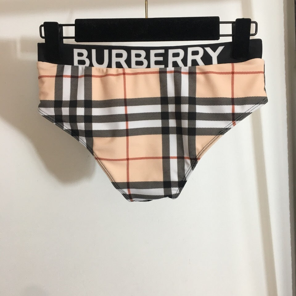 CHECK PRINT SPORT BAND BIKINI SET