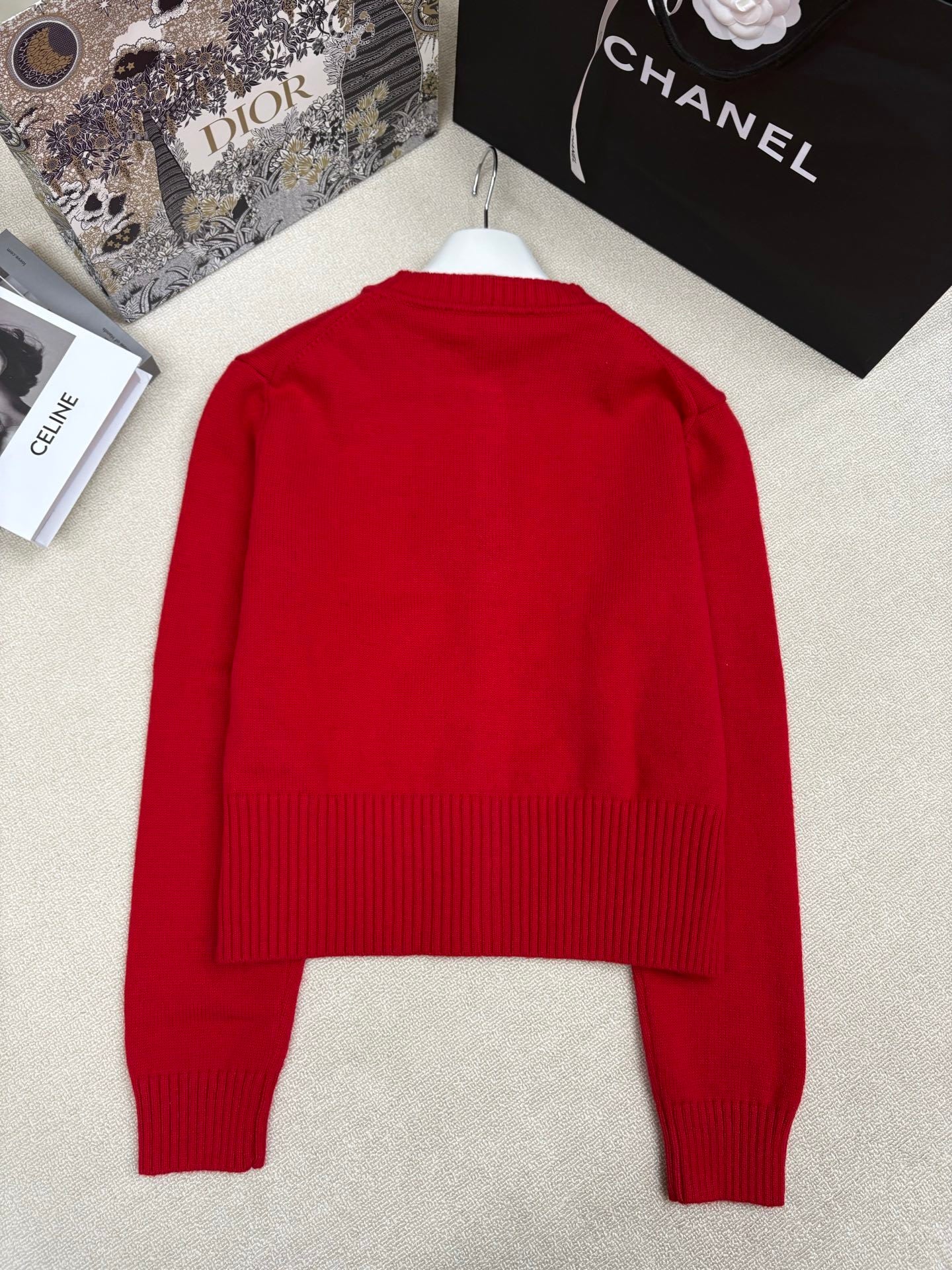 CROPPED KNIT CARDIGAN WITH DECORATIVE BUTTON FRONT