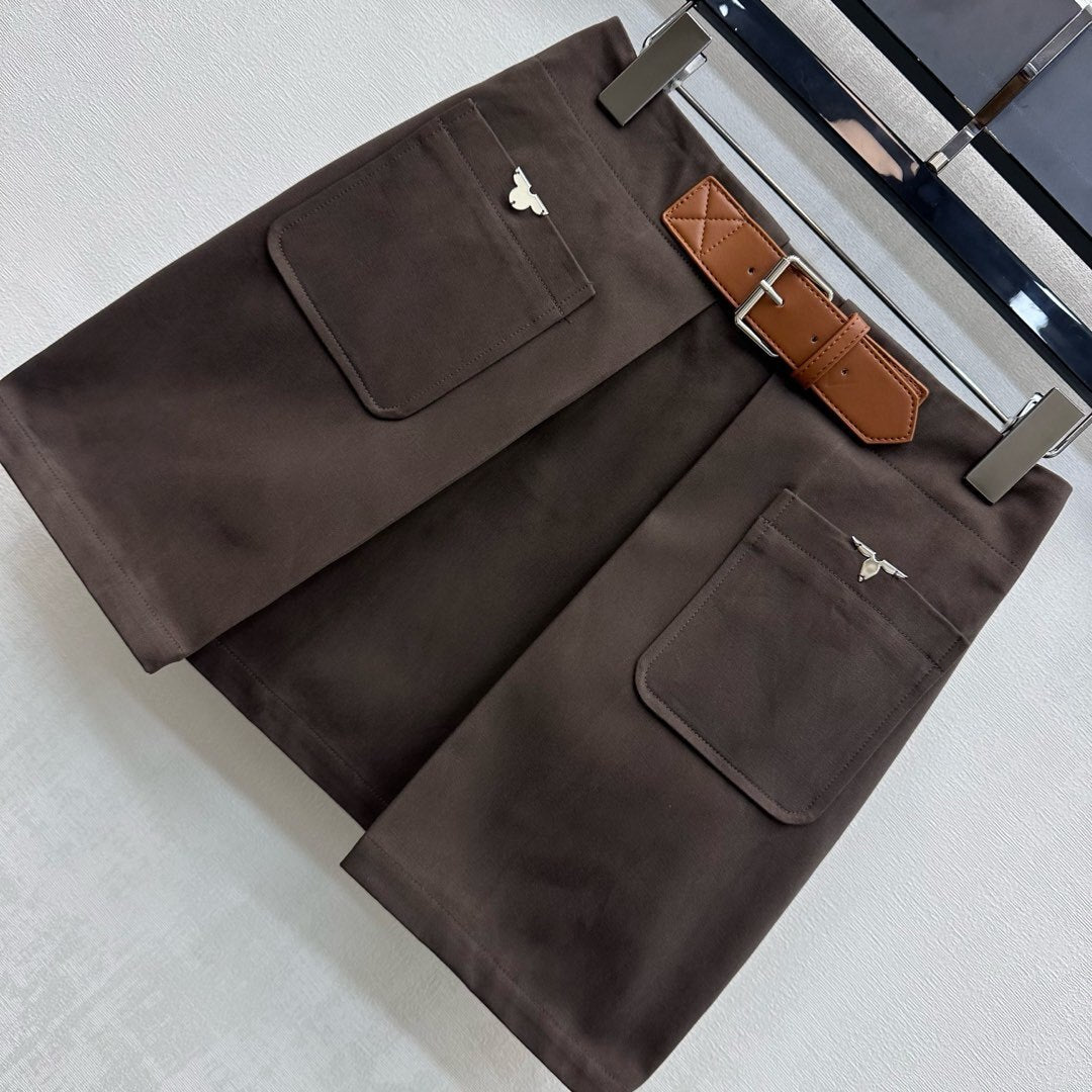 TAILORED BELTED BLAZER & MINI SKIRT SET