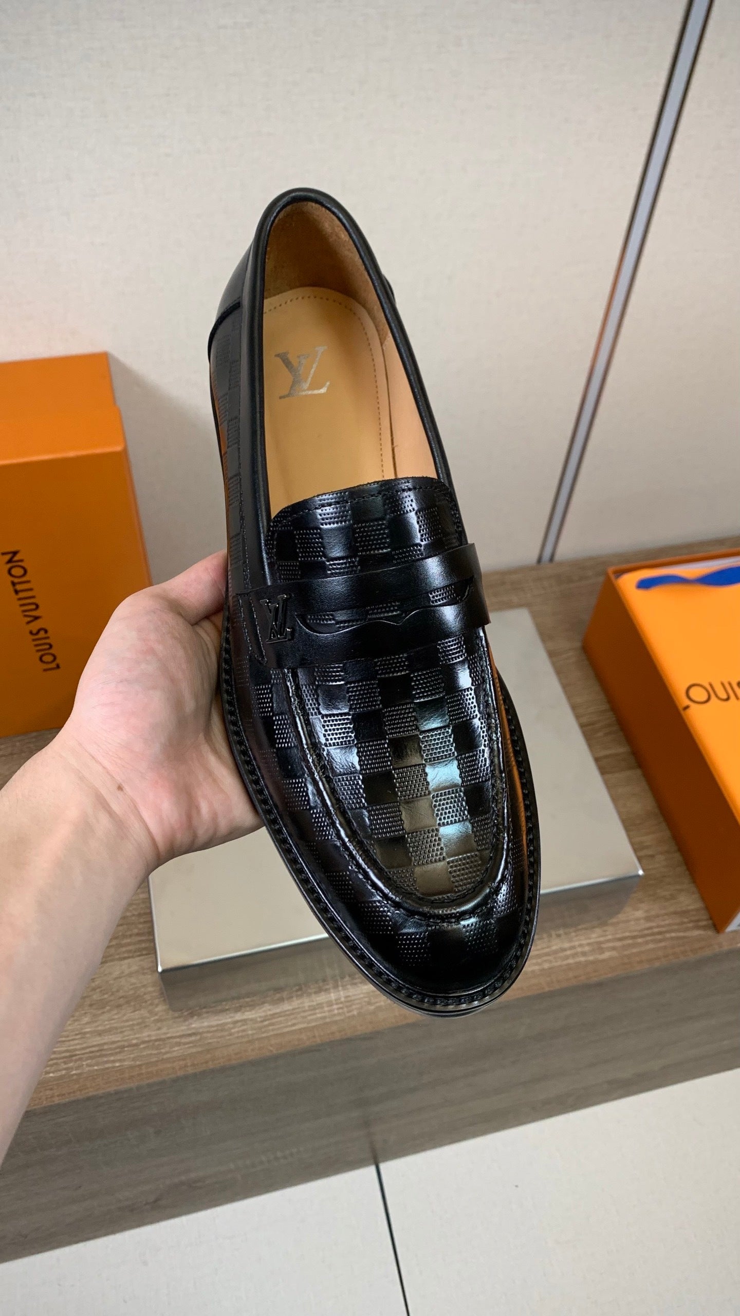 BLACK PATENT LEATHER WOVEN LOAFERS