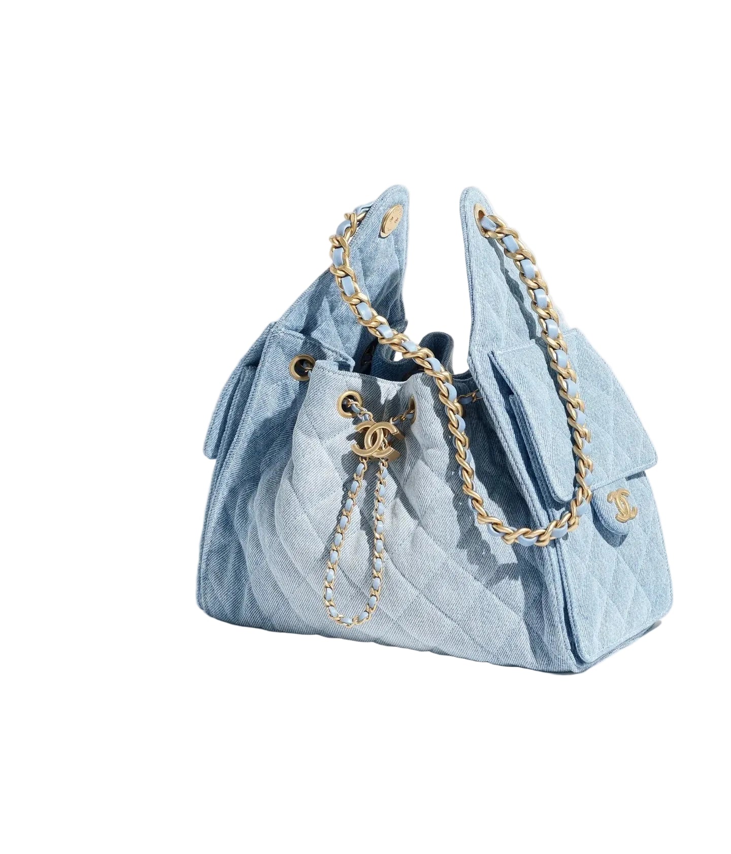 DENIM CHAIN TOTE BAG