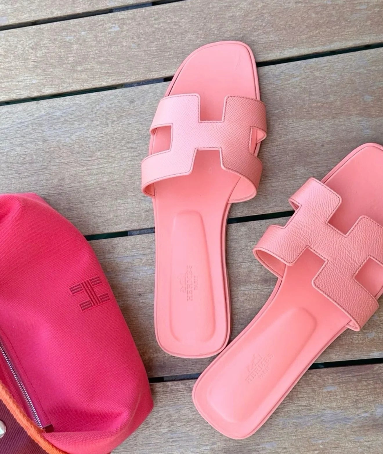 BLUSH PINK CUTOUT SLIDE SANDALS