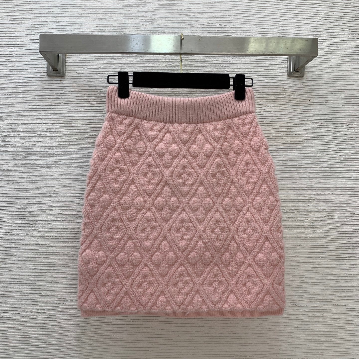 TEXTURED KNIT CARDIGAN AND SKIRT SET