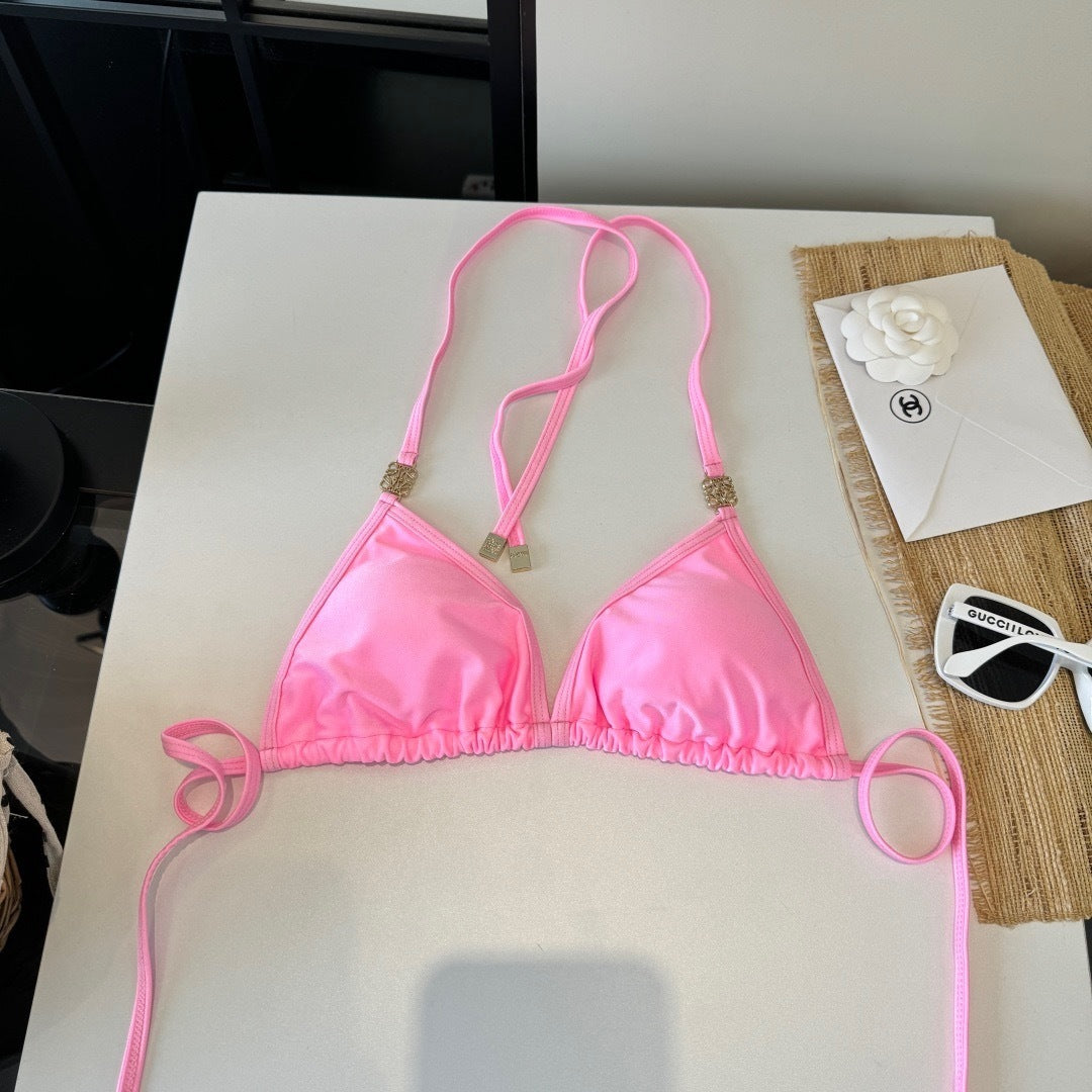 HOT PINK TRIANGLE BIKINI SET