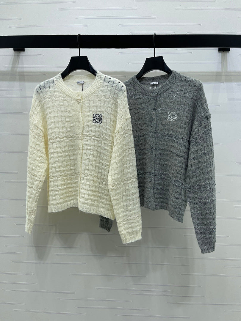 TEXTURED KNIT BUTTON CARDIGAN