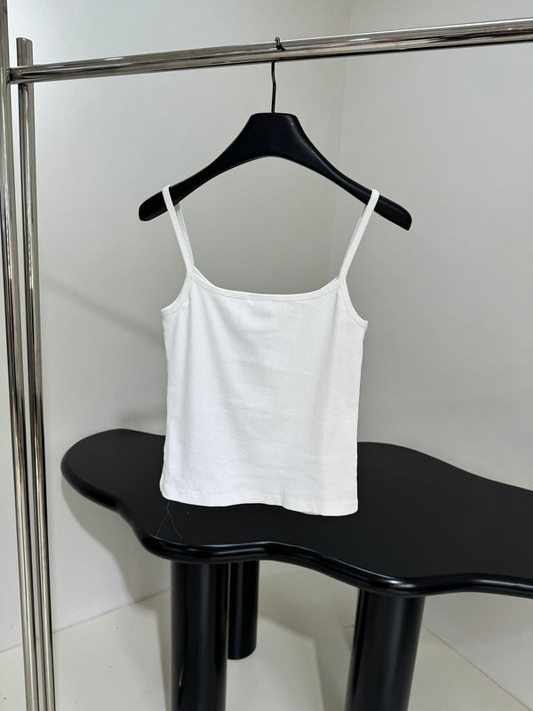 LOGO RIBBED CAMI TOP
