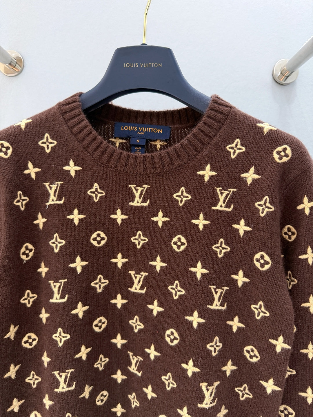 MONOGRAM KNIT CREWNECK SWEATER