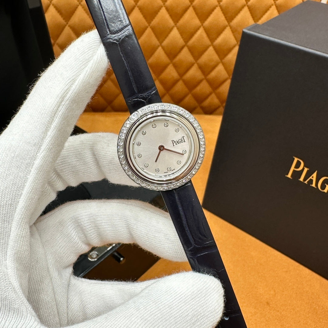 ELEGANT DIAMOND DIAL LEATHER WATCH