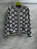 PATTERNED KNIT BUTTON CARDIGAN