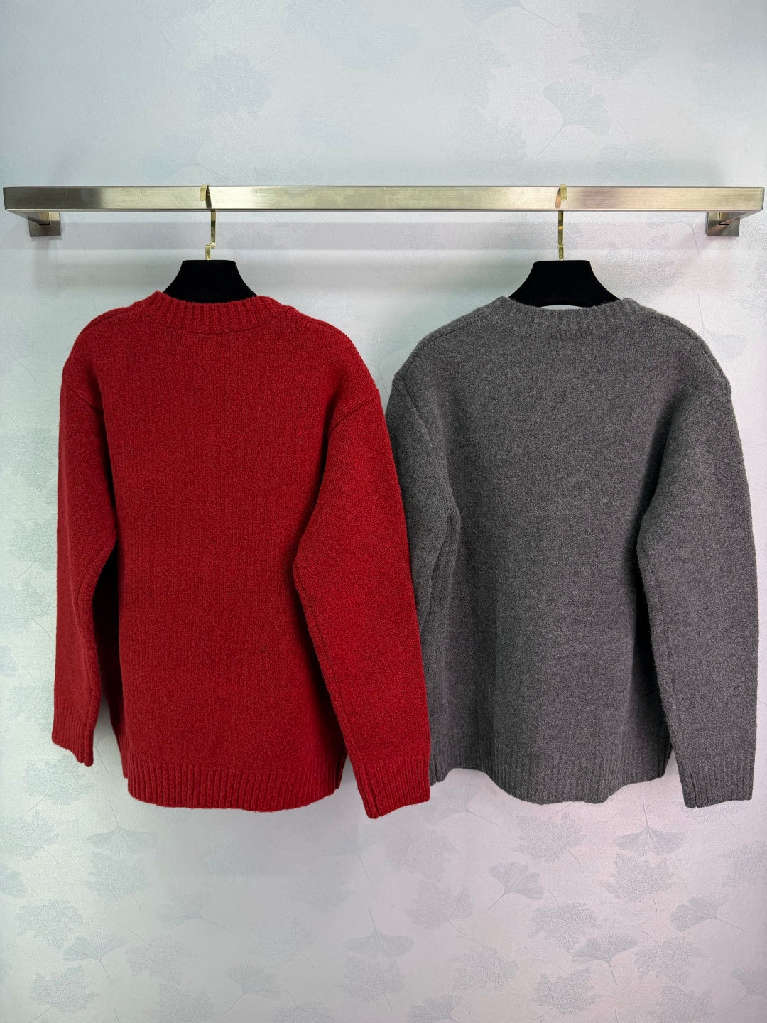 BUTTON-UP KNIT CARDIGAN WITH CONTRAST PATCH DETAIL