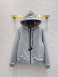 HOODED ZIP-UP SWEATSHIRT WITH FLEECE LINING