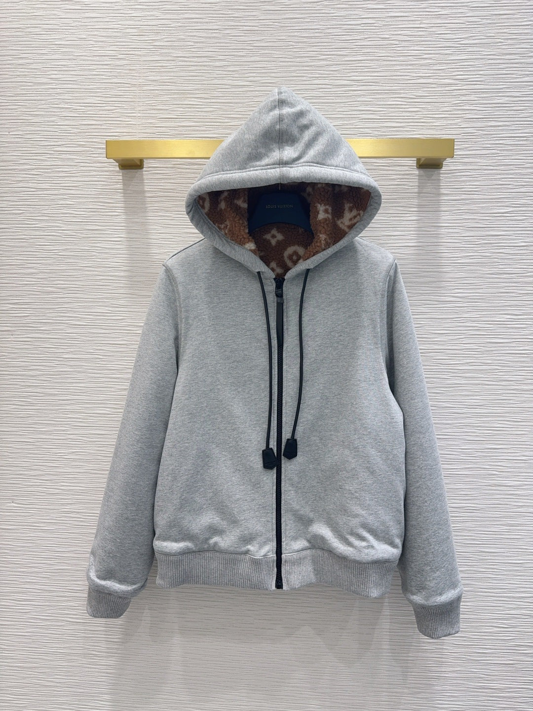 HOODED ZIP-UP SWEATSHIRT WITH FLEECE LINING