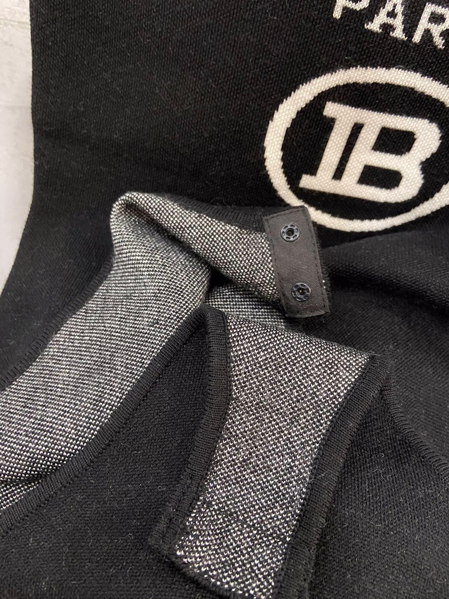 BLACK LOGO KNIT BODYSUIT