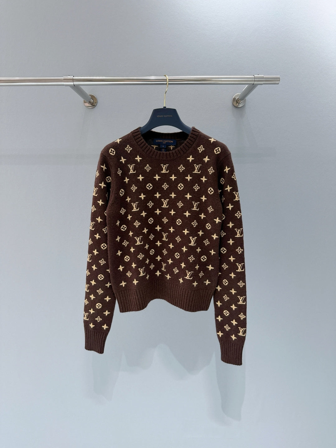 MONOGRAM KNIT CREWNECK SWEATER