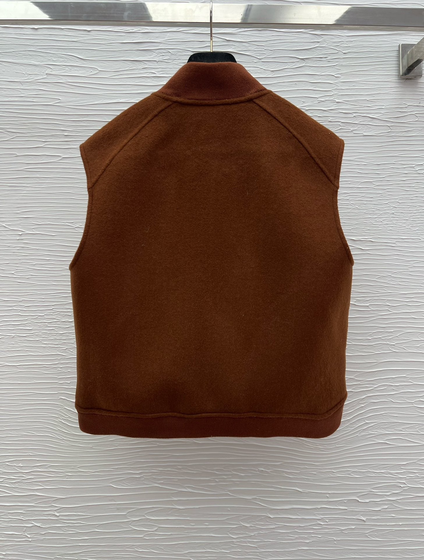 WOOL-BLEND ZIP-POCKET UTILITY VEST