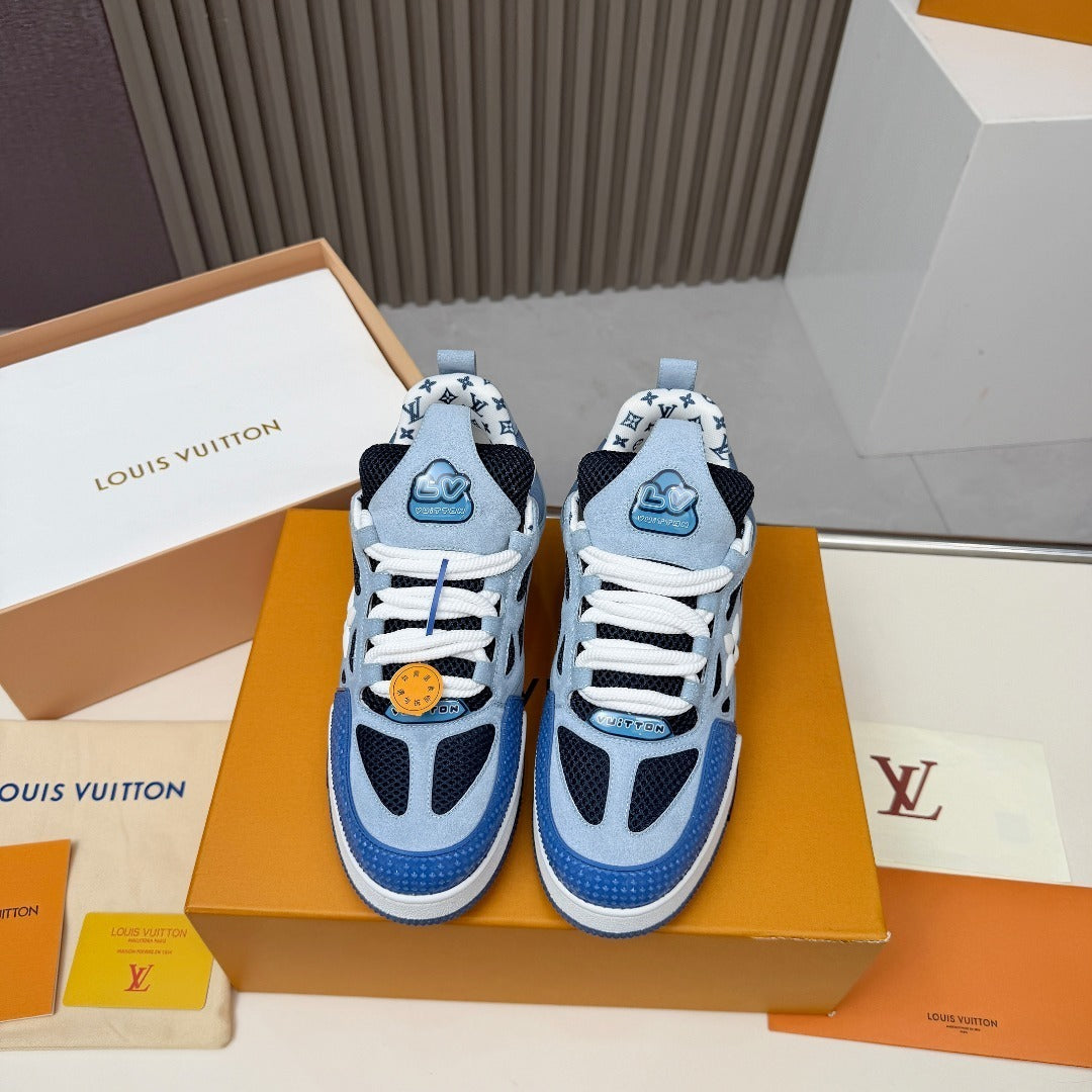 BLUE & NAVY ATHLETIC-STYLE SNEAKERS