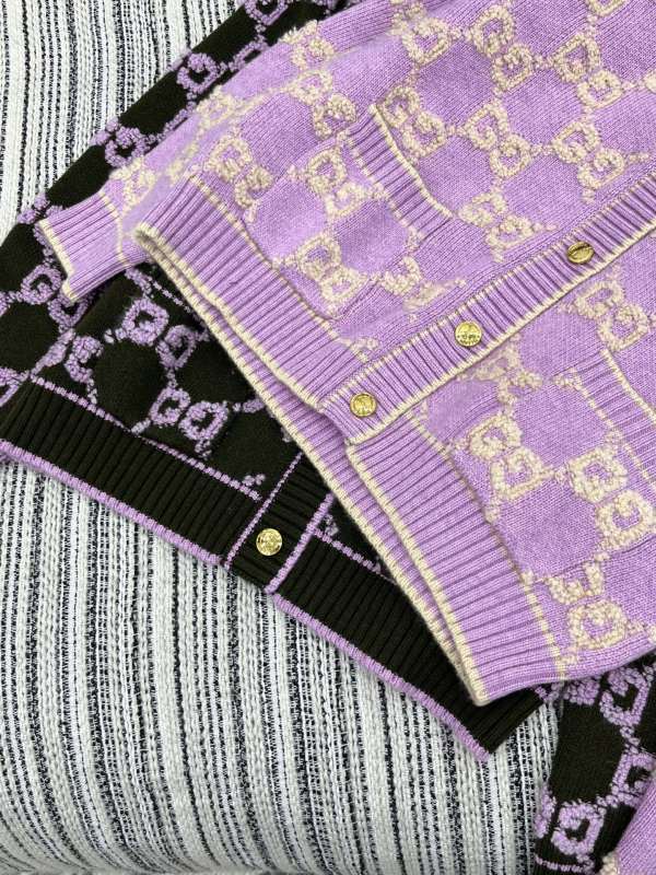 MONOGRAM BUTTON KNIT CARDIGAN