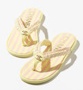 PASTEL YELLOW BRAIDED THONG SANDALS